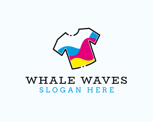 Shirt Print Wave logo design