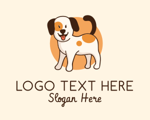Cute Puppy Grooming Logo