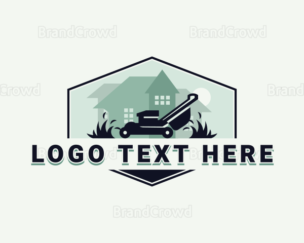 Lawn Mower Yard Cleaning Logo