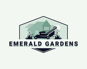 Lawn Mower Yard Cleaning logo design