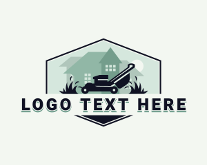Residence - Lawn Mower Yard Cleaning logo design