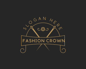 Needle Flower Fashion logo design