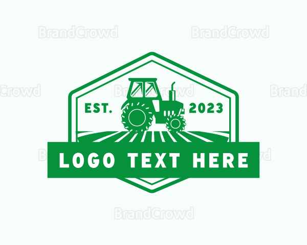 Farm Field Tractor Logo