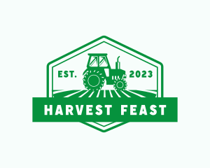 Farm Field Tractor logo design