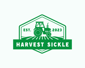 Farm Field Tractor logo design