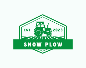 Farm Field Tractor logo design