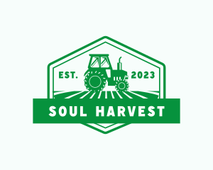 Farm Field Tractor logo design