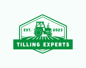 Tilling - Farm Field Tractor logo design