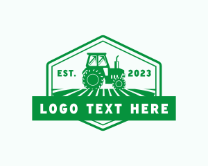 Harvest - Farm Field Tractor logo design