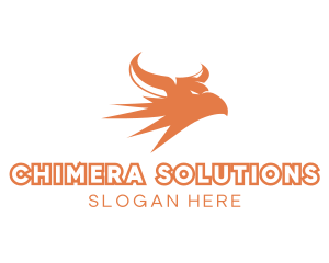 Chimera - Falcon Horns Chimera logo design