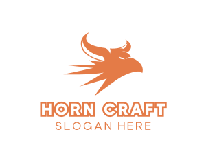Falcon Horns Chimera logo design