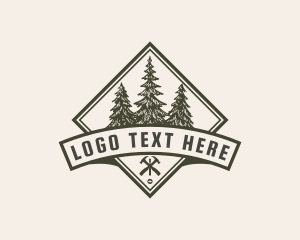 Circular Blade - Hammer Chisel Woodwork logo design