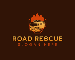 Firetruck Firefighter Rescue logo design