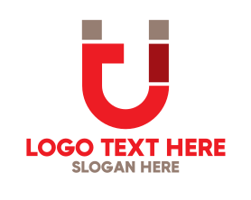 Steel - Red Magnet T logo design
