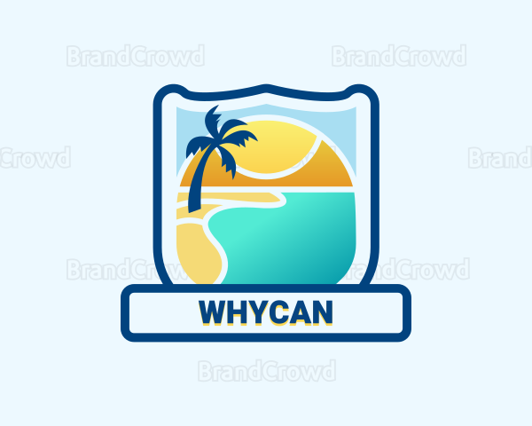 Tropical Beach Vacation Logo