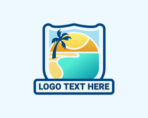 Sun - Tropical Beach Vacation logo design