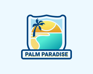 Tropical Beach Vacation logo design