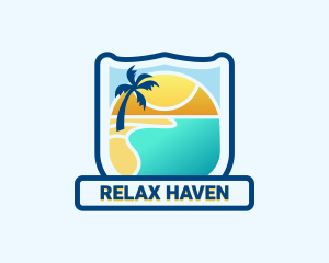 Vacation - Tropical Beach Vacation logo design