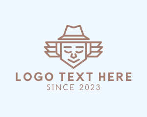 Head - Minimalist Father Hat logo design