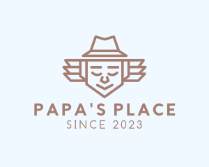 Minimalist Father Hat logo design