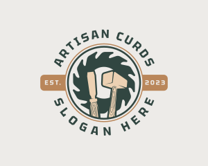 Sawmill Hammer Chisel logo design