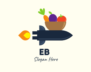 Canned Food - Vegetable Rocket Delivery logo design