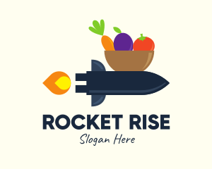 Vegetable Rocket Delivery logo design