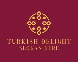 Turkish - Gold Infinity Cross logo design