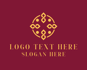 Middle East - Gold Infinity Cross logo design