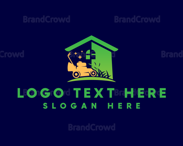 Lawn Mower Landscaping Logo