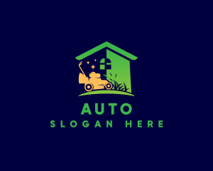 Lawn Mower Landscaping logo design