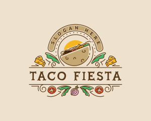 Tacos Food Taqueria logo design