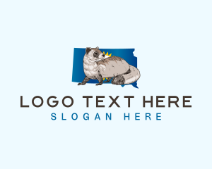 Map - South Dakota Black Footed Ferret logo design