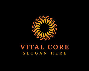 Core - Radial Flower Sun logo design