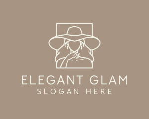 Glamorous - Woman Hat Boutique logo design