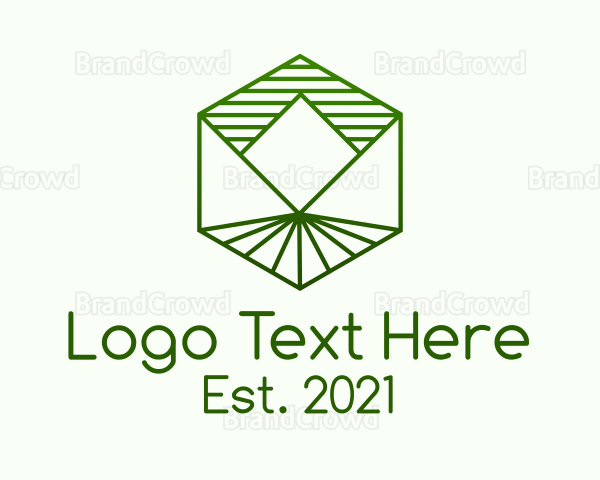 Hexagon Mountain Landscape Logo