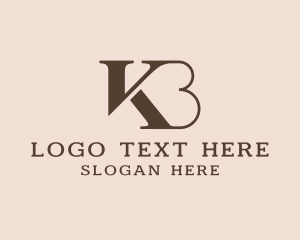 Fashion Designer - Classic Letter KB Monogram logo design