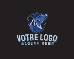 League - Wolf Howl Emblem logo design