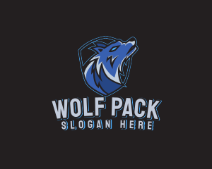 Wolf Howl Emblem logo design