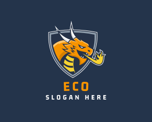 Fire Dragon Shield Esport Logo