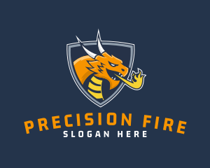 Fire Dragon Shield Esport logo design