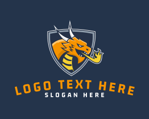 Fire Dragon Shield Esport Logo