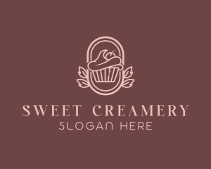 Sweet Cupcake Dessert logo design