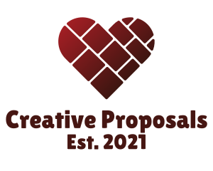 Proposal - Construction Heart Brick logo design