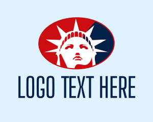 Freedom - American Statue of Liberty logo design