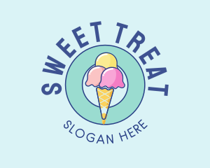 Sherbet - Cute Ice Cream Cone logo design