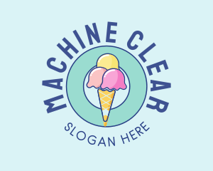 Ice Cream - Cute Ice Cream Cone logo design