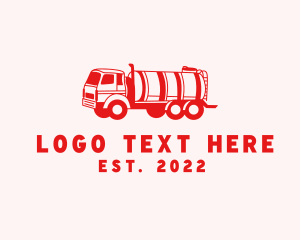 Drive - Oil Tanker Truck logo design