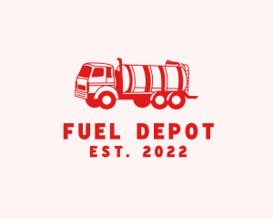 Gas - Oil Tanker Truck logo design