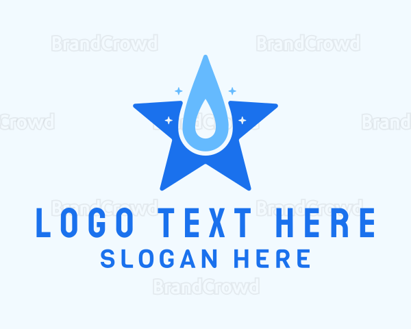 Star Cleaning Droplet Logo